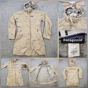 Patagonia Jacket Womens XS H2NO Rain Shadow Trench Coat‎ Hooded Waterproof Parka